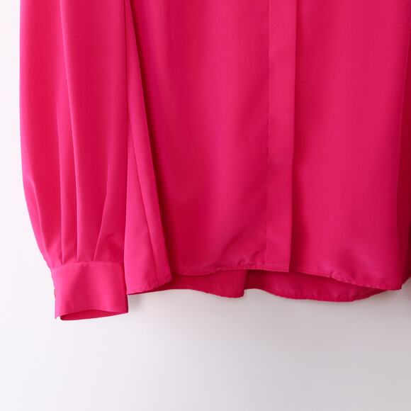 Bright Pink Barbiecore Blouse Philippe Marques Size 4 - Picture 4 of 6